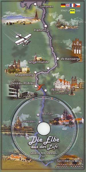 DVD-Postkarte die Elbe aus der Luft Nord