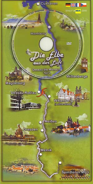 DVD-Postkarte die Elbe aus der Luft S&uuml;d