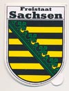 Aufkleber Wappen Land Sachsen (klein 5,32 cm hoch)