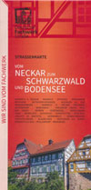 Strassenkarte Deutsche Fachwerkstraße vom Neckar zum Schwarzwald und Bodensee
