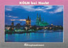 Postkarte Köln bei nacht - Rheinpanorama