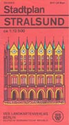 Stadtplan Stralsund DDR 1976