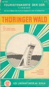 Touristenkarte der DDR - Thüringer Wald