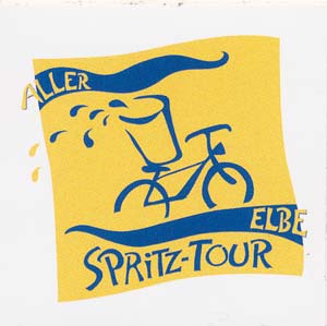 Aufkleber Aller-Elbe-Spritz-Tour (5x5cm)