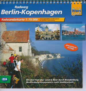 BVA-Spiralo Radkarten Radweg Berlin-Kopenhagen, Ma&szlig;stab 1:75.000