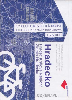 Cykloturistick&aacute; Mapa Hradeck | Cycling Map Hradec Kr&aacute;lov&eacute; Region | Mapa Rowerowa. Ma&szlig;stab 1:75.000