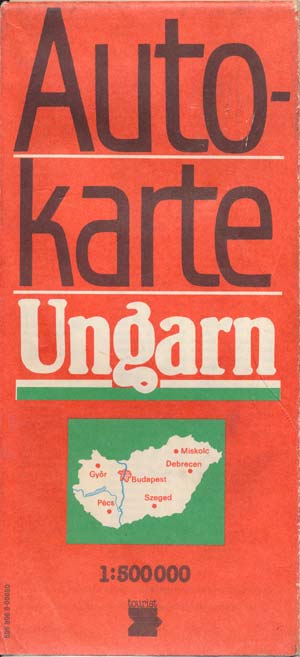 DDR Auto-Karte Ungarn Ma&szlig;stab 1:500.000