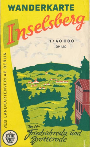 DDR-Wanderkarte Inselsberg M 1:40.000
