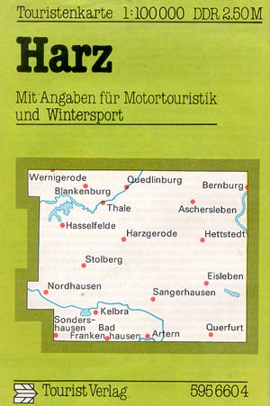 DDR-Touristenkarte Harz (1982)
