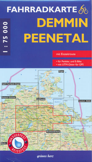 Fahrradkarte Demmin Peenetal, M 1:75.000