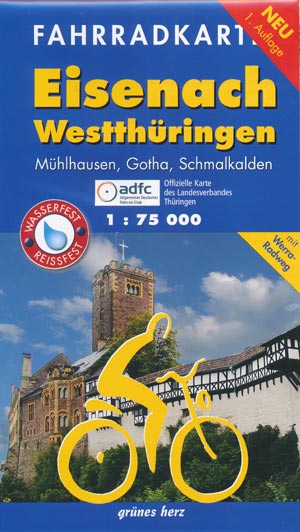Fahrradkarte Eisenach - Westthüringen 1:75.000