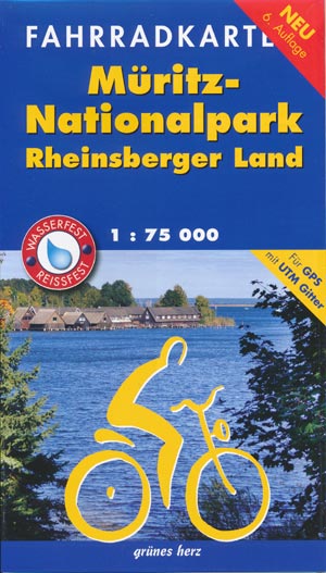 Fahrradkarte M&uuml;ritz-Nationalpark, Rheinsberger Land, M 1:75.000