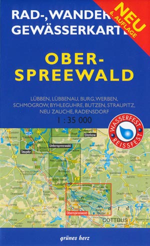 Rad- und Wanderkarte + Gew&auml;sserkarte Oberspreewald