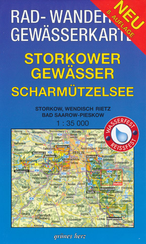 Rad- und Wanderkarte + Gew&auml;sserkarte Storkower Gew&auml;sser, Scharm&uuml;tzelsee