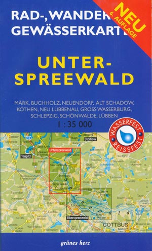 Rad- und Wanderkarte + Gew&auml;sserkarte Unterspreewald