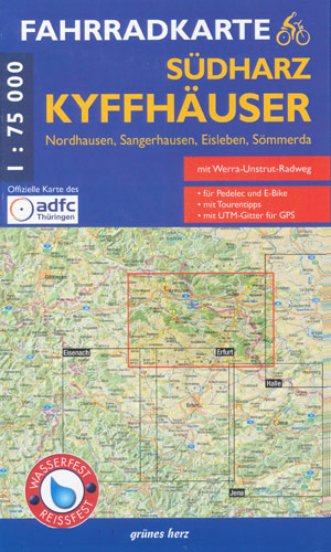 Fahrradkarte S&uuml;dharz Kyffh&auml;user M 1:75.000