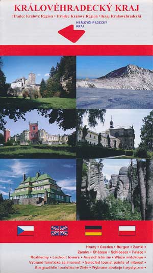 Touristische Karte der Region Hradec Kralove, Kr&aacute;lov&eacute;hradeck&yacute; Kraj
