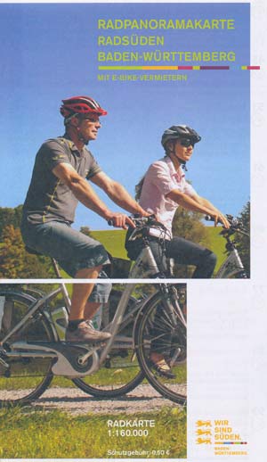 Radpanoramakarte Rads&uuml;den - Baden-W&uuml;rttemberg M 1:160.000