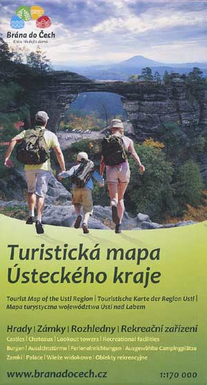 Touristische Karte der Region Usti, M 1:170.000
