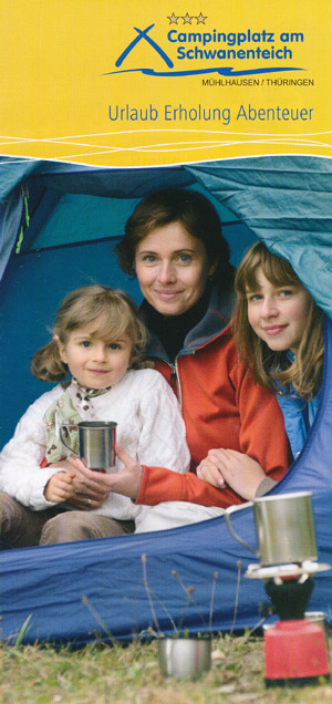 Campingplatz am Schwanenteich M&uuml;hlhausen/Th&uuml;ringen, Flyer