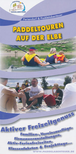 Paddeltouren auf der Elbe, Flyer