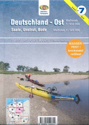 Wassersport-Wanderkarte WW7 Deutschland-Ost mit Saale, Unstrut, Bode