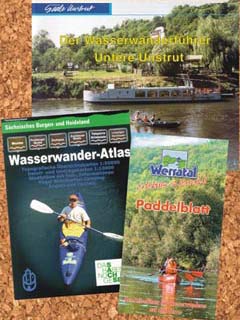 Gew&auml;sserkarten, Wasserwanderatlas, Wasserwanderf&uuml;hrer, Paddel, Kanu, Kajak, Canadier